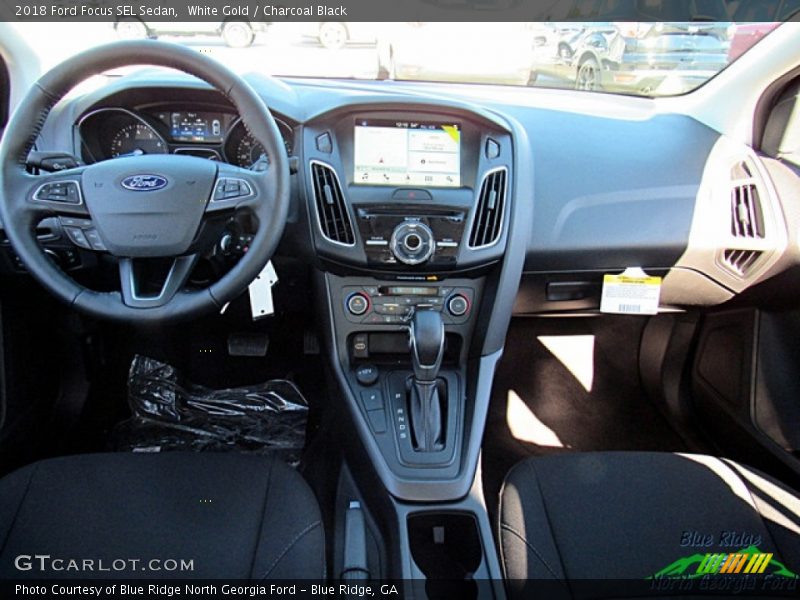 White Gold / Charcoal Black 2018 Ford Focus SEL Sedan