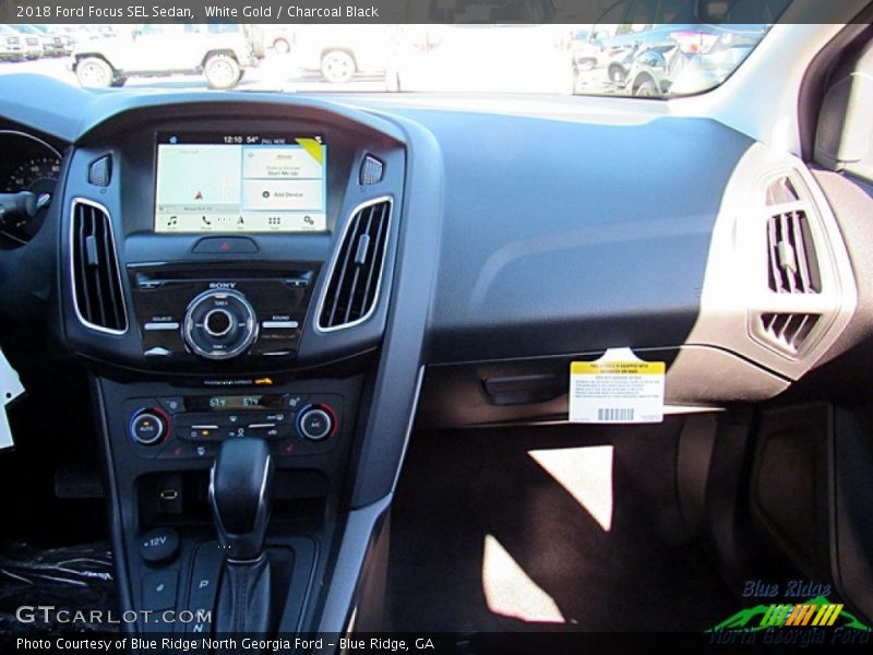 White Gold / Charcoal Black 2018 Ford Focus SEL Sedan