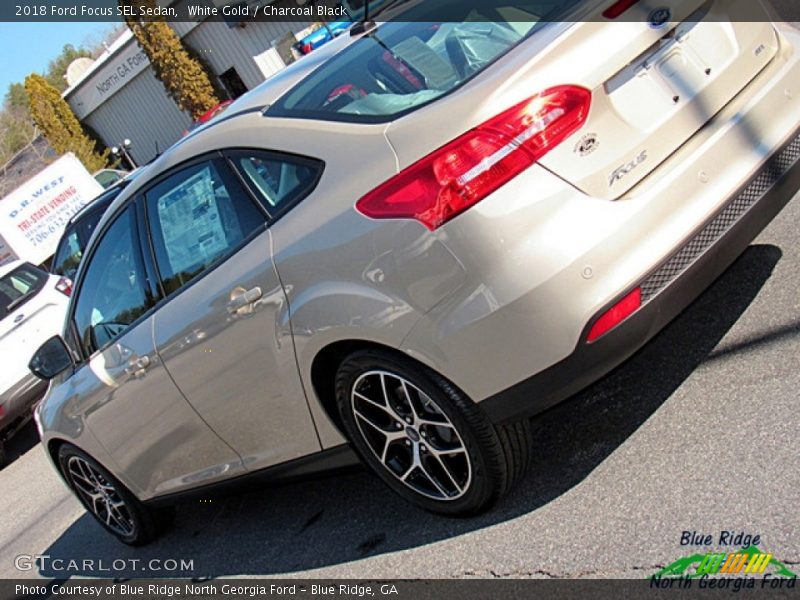 White Gold / Charcoal Black 2018 Ford Focus SEL Sedan