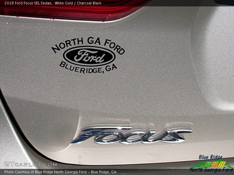 White Gold / Charcoal Black 2018 Ford Focus SEL Sedan