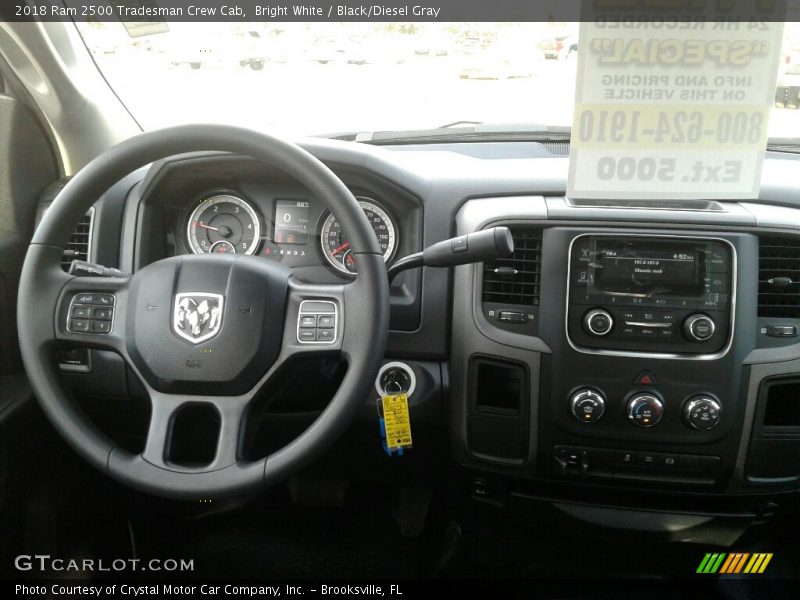 Bright White / Black/Diesel Gray 2018 Ram 2500 Tradesman Crew Cab