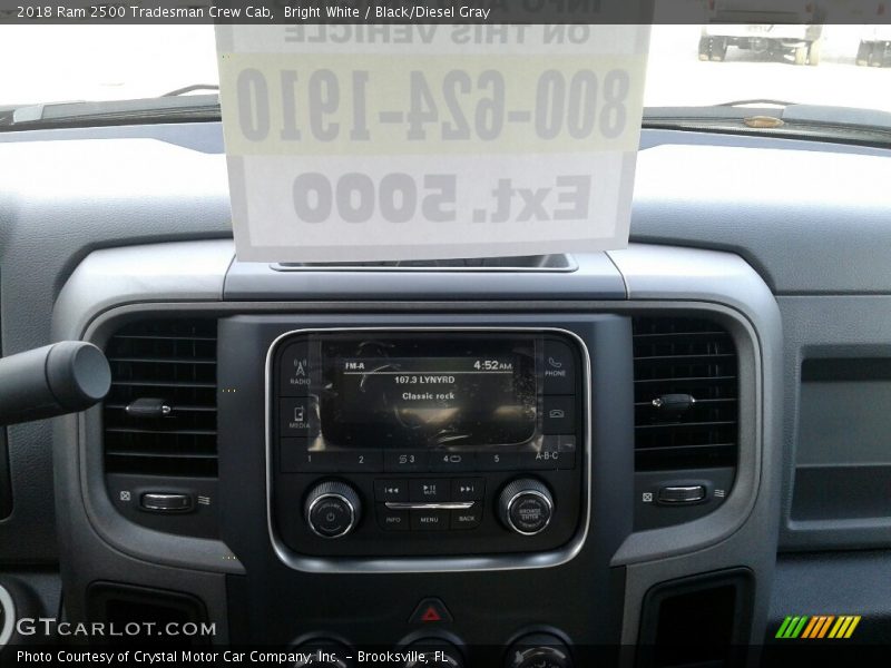 Bright White / Black/Diesel Gray 2018 Ram 2500 Tradesman Crew Cab