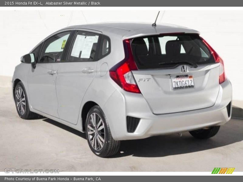 Alabaster Silver Metallic / Black 2015 Honda Fit EX-L
