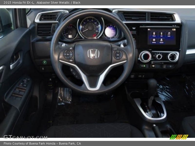 Alabaster Silver Metallic / Black 2015 Honda Fit EX-L