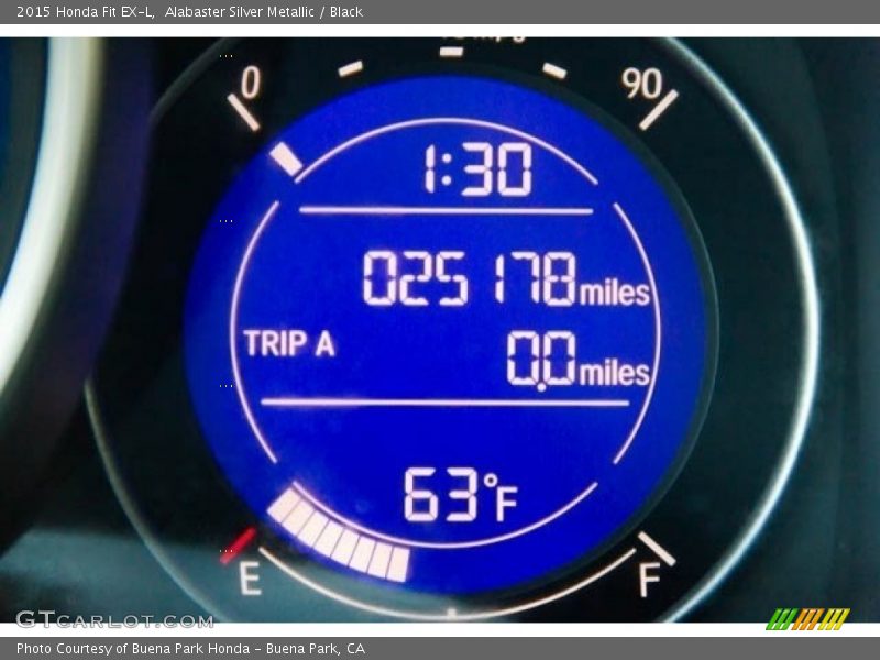 Alabaster Silver Metallic / Black 2015 Honda Fit EX-L