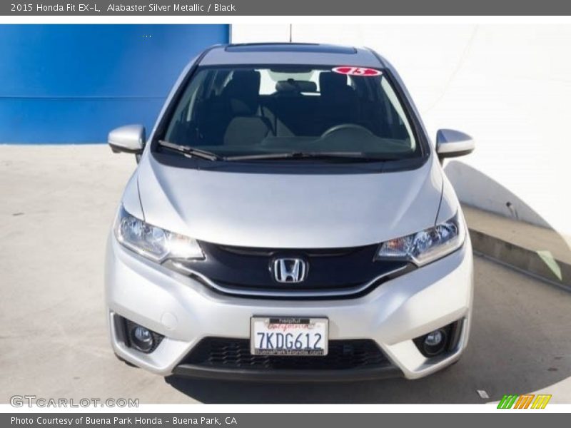 Alabaster Silver Metallic / Black 2015 Honda Fit EX-L