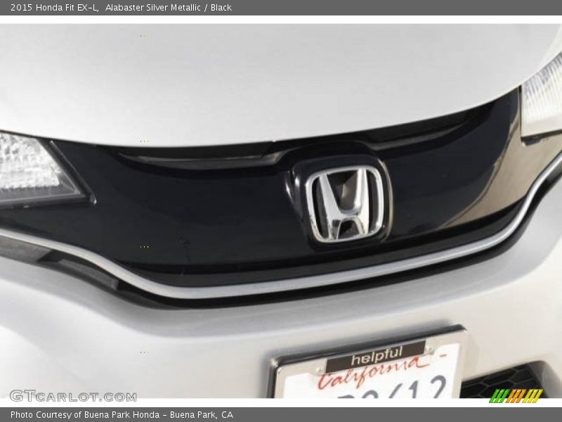 Alabaster Silver Metallic / Black 2015 Honda Fit EX-L