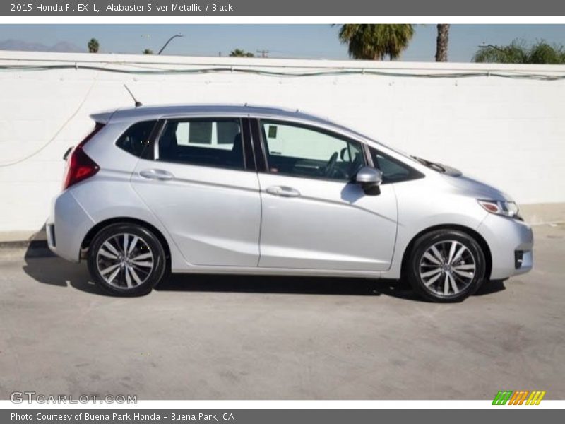Alabaster Silver Metallic / Black 2015 Honda Fit EX-L