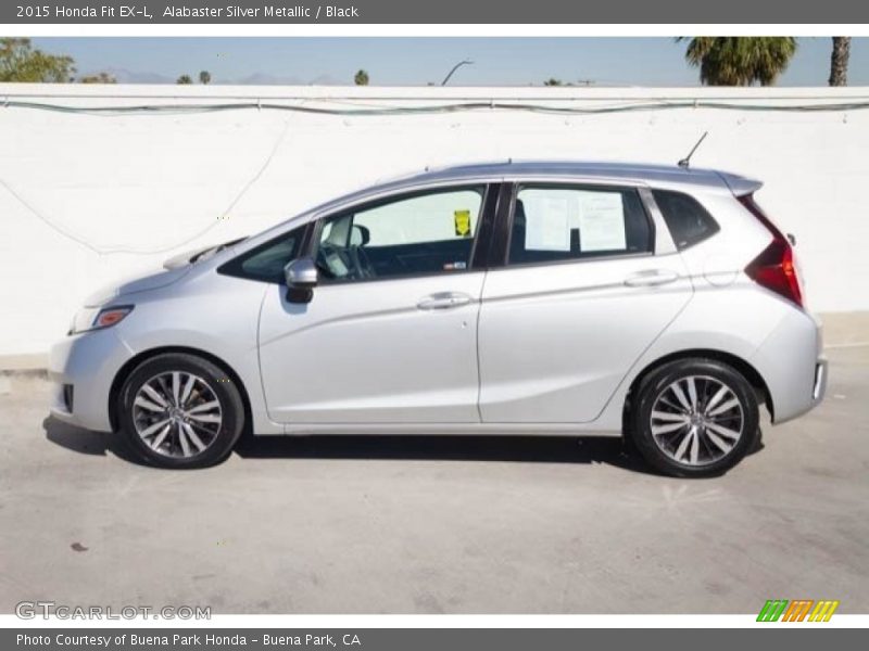 Alabaster Silver Metallic / Black 2015 Honda Fit EX-L
