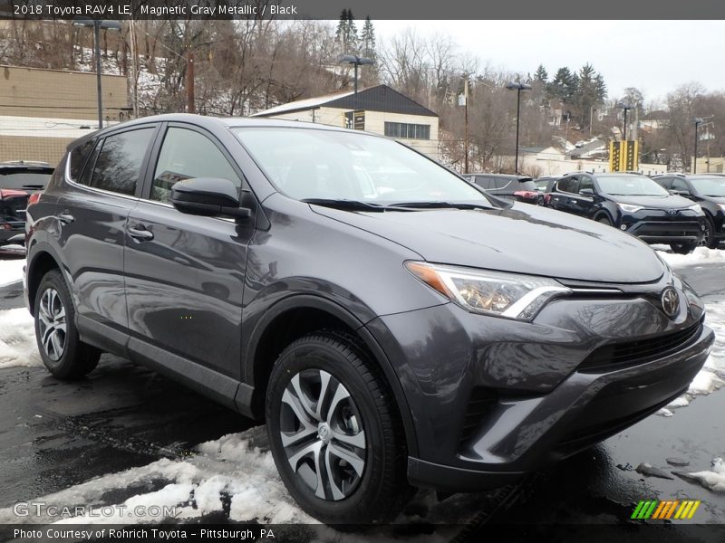 Magnetic Gray Metallic / Black 2018 Toyota RAV4 LE