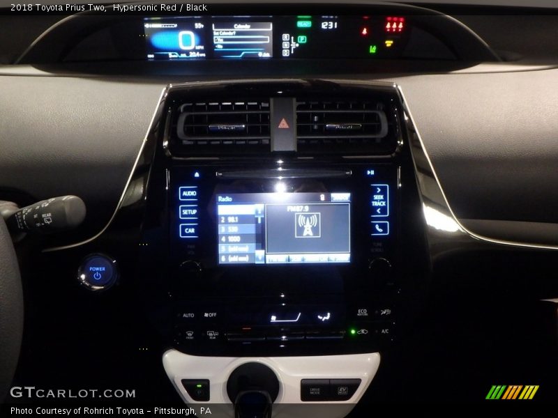 Hypersonic Red / Black 2018 Toyota Prius Two