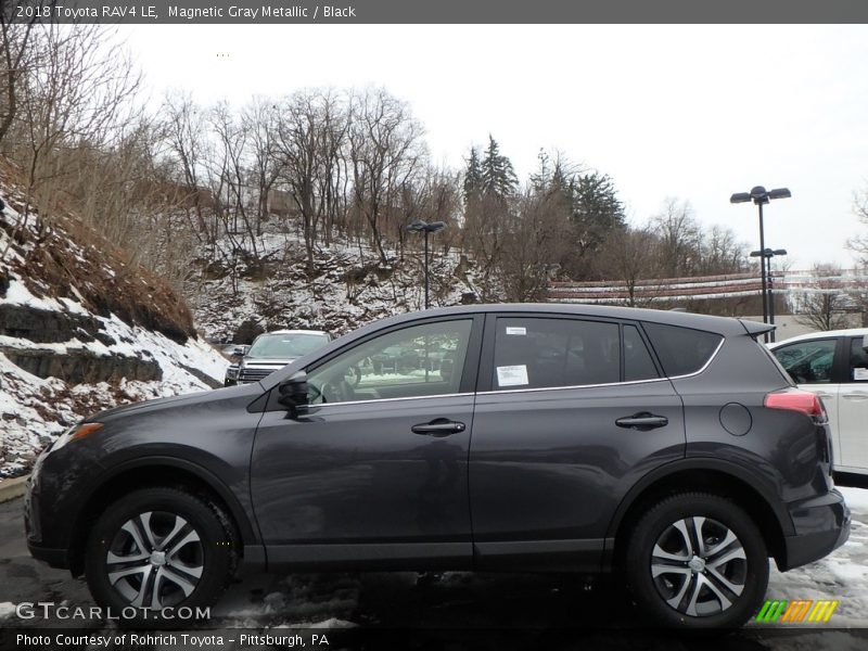 Magnetic Gray Metallic / Black 2018 Toyota RAV4 LE
