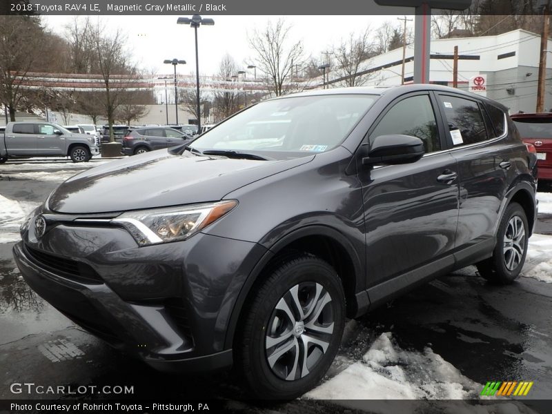 Magnetic Gray Metallic / Black 2018 Toyota RAV4 LE