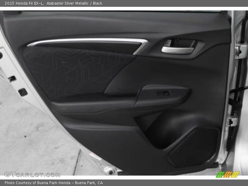 Alabaster Silver Metallic / Black 2015 Honda Fit EX-L