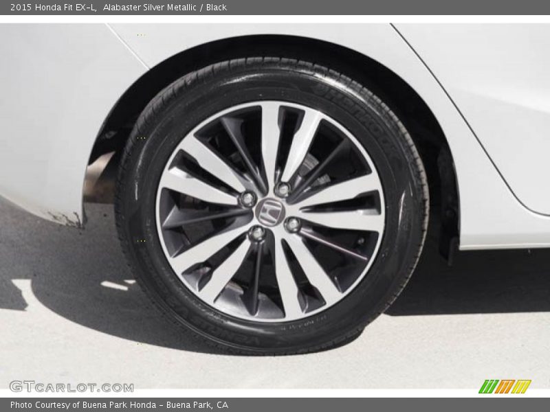 Alabaster Silver Metallic / Black 2015 Honda Fit EX-L