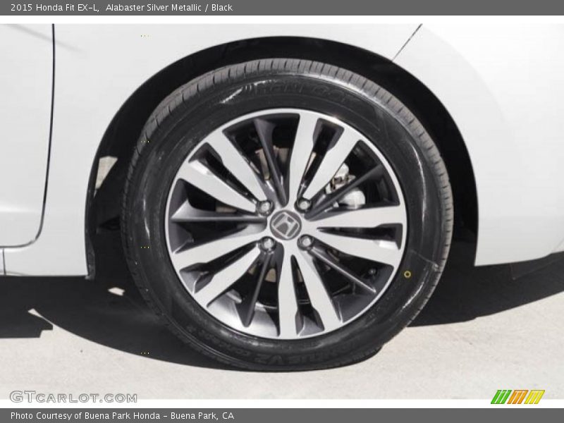 Alabaster Silver Metallic / Black 2015 Honda Fit EX-L