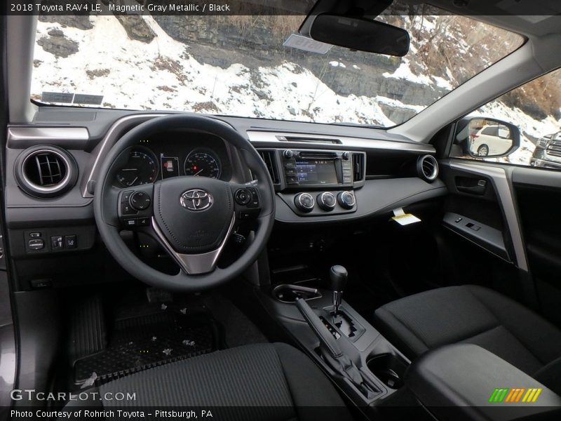 Magnetic Gray Metallic / Black 2018 Toyota RAV4 LE