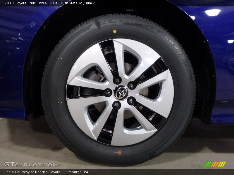 Blue Crush Metallic / Black 2018 Toyota Prius Three