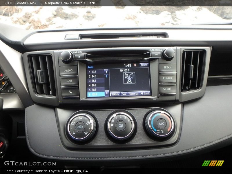 Magnetic Gray Metallic / Black 2018 Toyota RAV4 LE