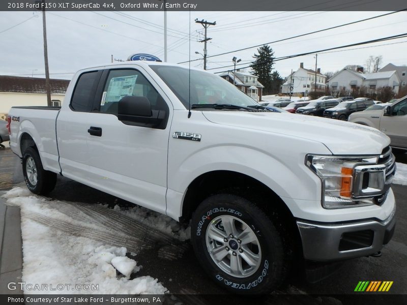 Oxford White / Earth Gray 2018 Ford F150 XLT SuperCab 4x4