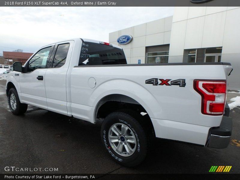 Oxford White / Earth Gray 2018 Ford F150 XLT SuperCab 4x4