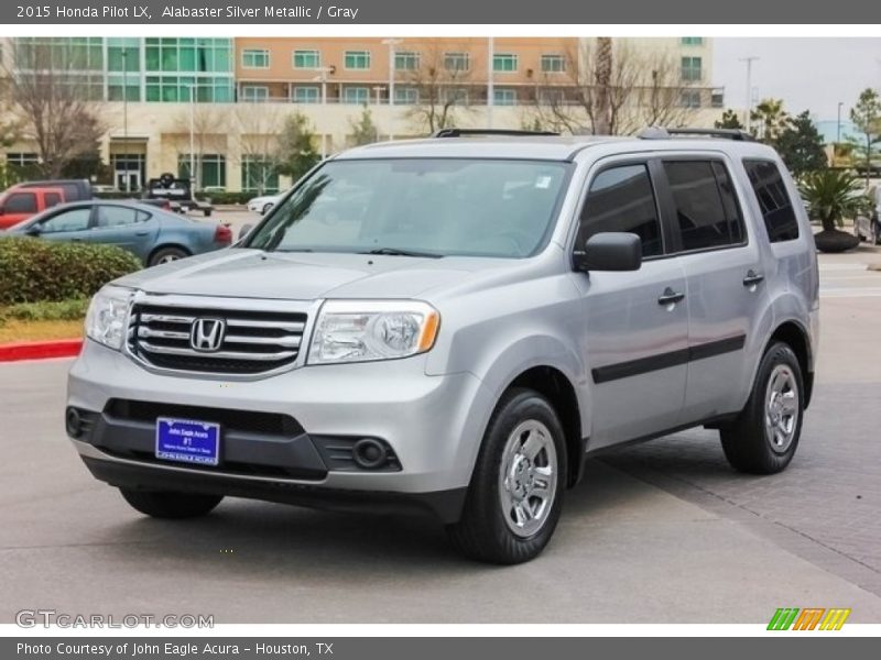 Alabaster Silver Metallic / Gray 2015 Honda Pilot LX