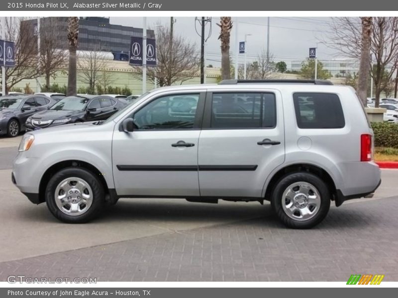 Alabaster Silver Metallic / Gray 2015 Honda Pilot LX