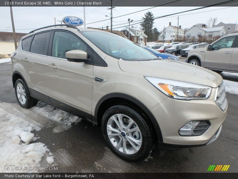 White Gold / Charcoal Black 2018 Ford Escape SE 4WD