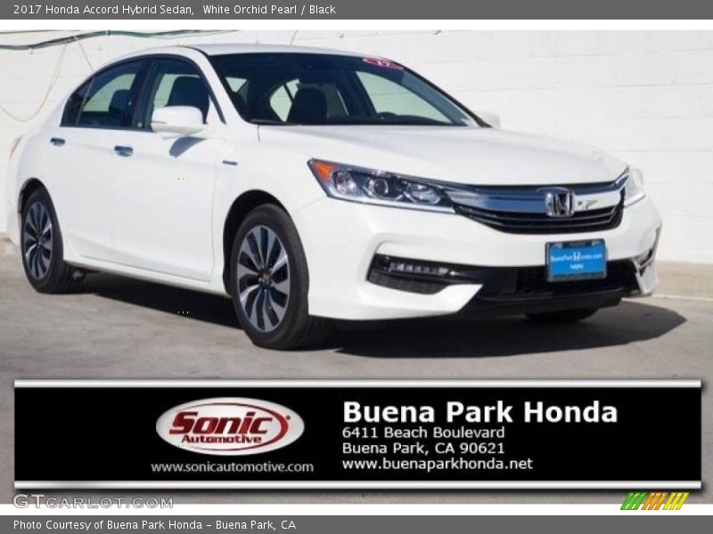 White Orchid Pearl / Black 2017 Honda Accord Hybrid Sedan