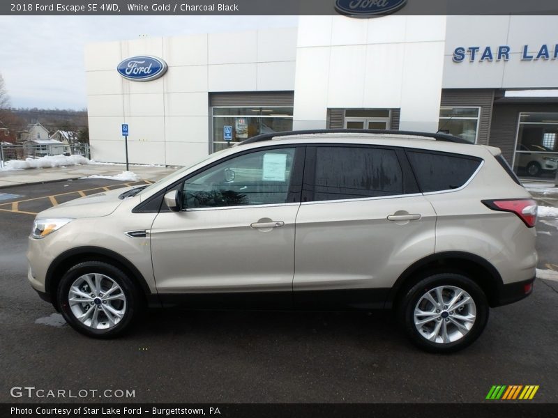 White Gold / Charcoal Black 2018 Ford Escape SE 4WD