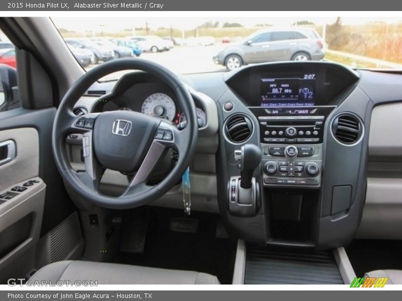 Alabaster Silver Metallic / Gray 2015 Honda Pilot LX