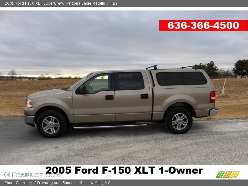 Arizona Beige Metallic / Tan 2005 Ford F150 XLT SuperCrew