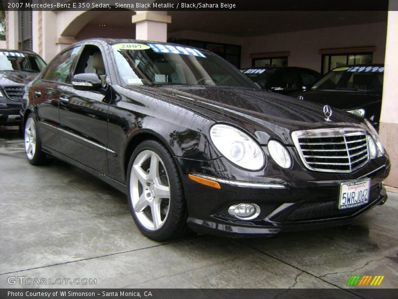 Sienna Black Metallic / Black/Sahara Beige 2007 Mercedes-Benz E 350 Sedan