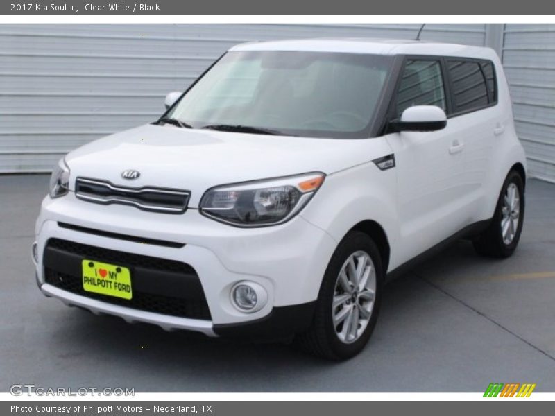 Clear White / Black 2017 Kia Soul +