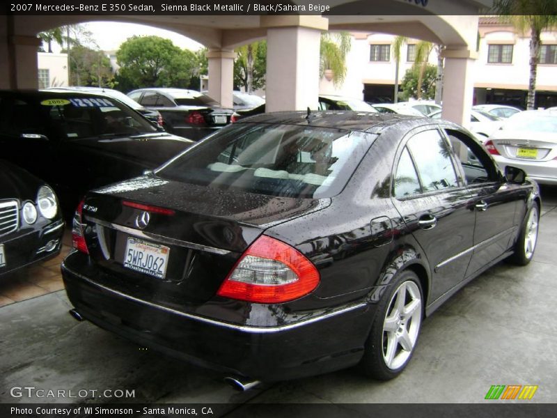 Sienna Black Metallic / Black/Sahara Beige 2007 Mercedes-Benz E 350 Sedan