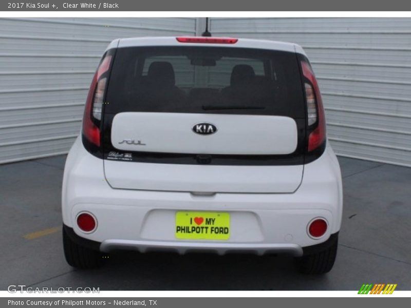 Clear White / Black 2017 Kia Soul +