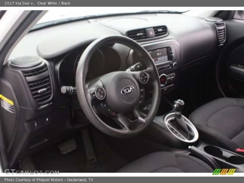 Clear White / Black 2017 Kia Soul +