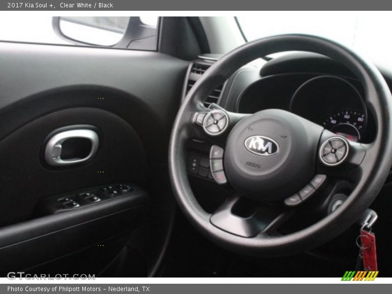 Clear White / Black 2017 Kia Soul +