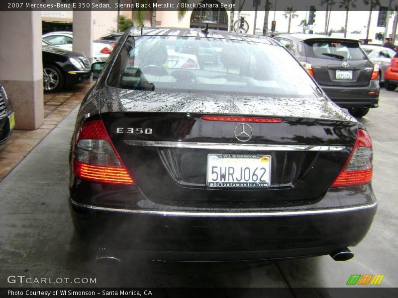 Sienna Black Metallic / Black/Sahara Beige 2007 Mercedes-Benz E 350 Sedan