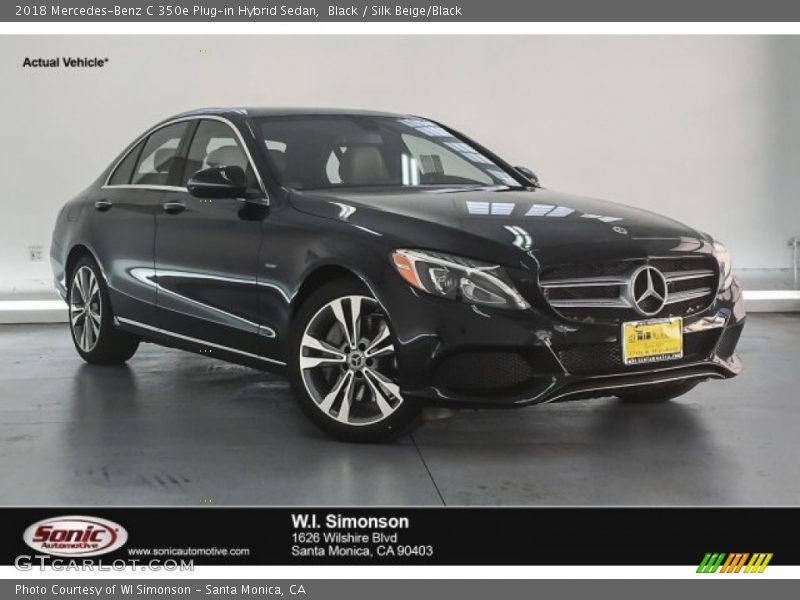 Black / Silk Beige/Black 2018 Mercedes-Benz C 350e Plug-in Hybrid Sedan