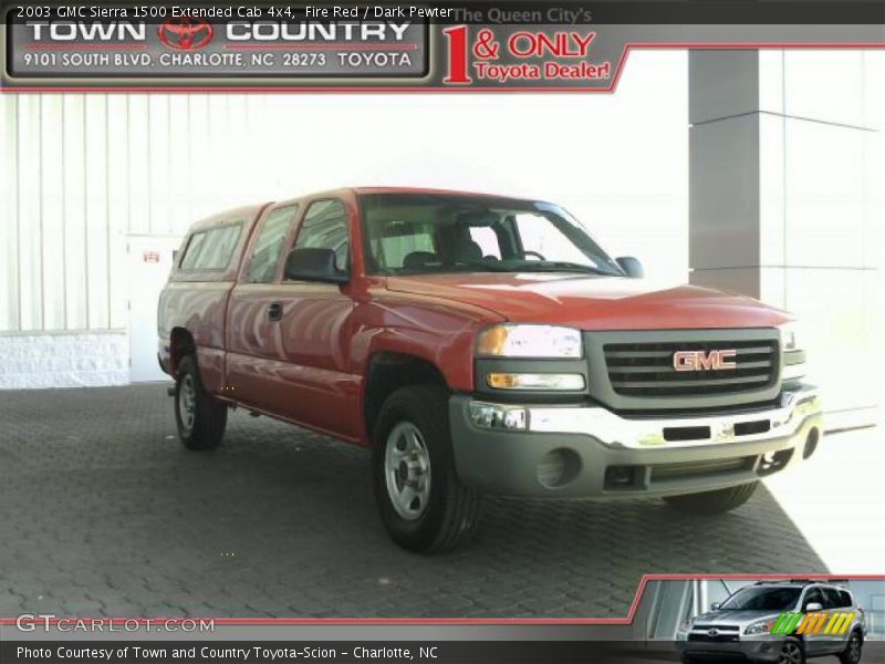 Fire Red / Dark Pewter 2003 GMC Sierra 1500 Extended Cab 4x4
