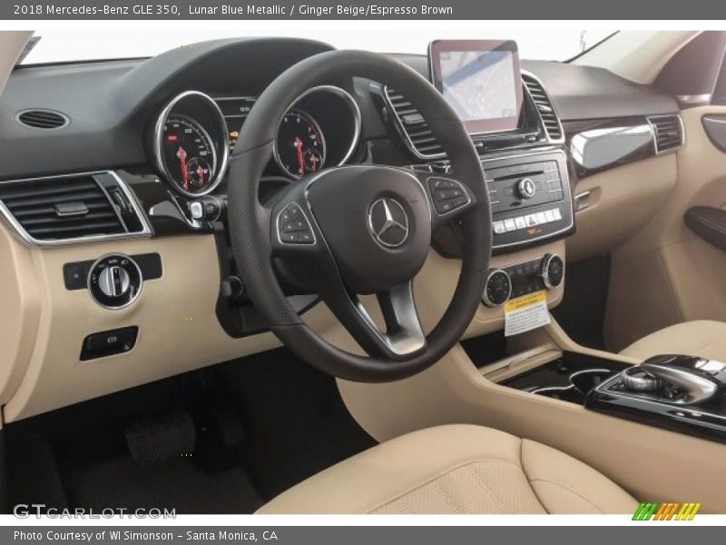 Lunar Blue Metallic / Ginger Beige/Espresso Brown 2018 Mercedes-Benz GLE 350