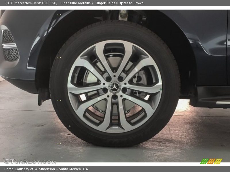 Lunar Blue Metallic / Ginger Beige/Espresso Brown 2018 Mercedes-Benz GLE 350