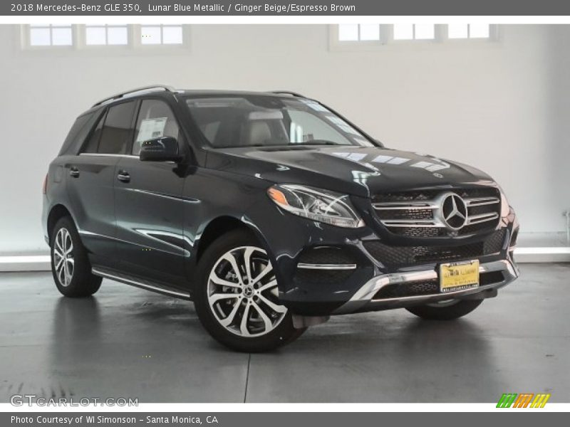 Lunar Blue Metallic / Ginger Beige/Espresso Brown 2018 Mercedes-Benz GLE 350