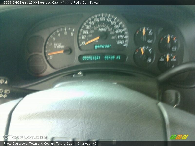 Fire Red / Dark Pewter 2003 GMC Sierra 1500 Extended Cab 4x4