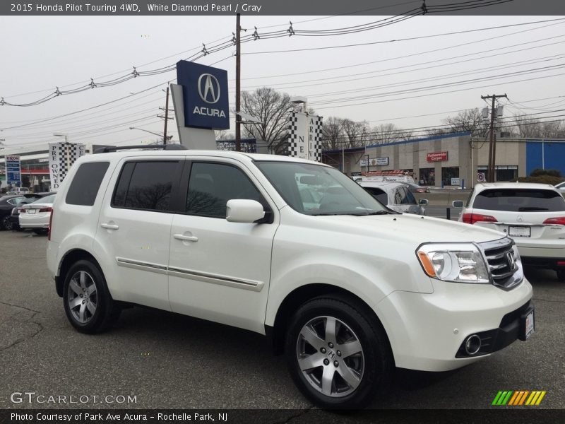 White Diamond Pearl / Gray 2015 Honda Pilot Touring 4WD