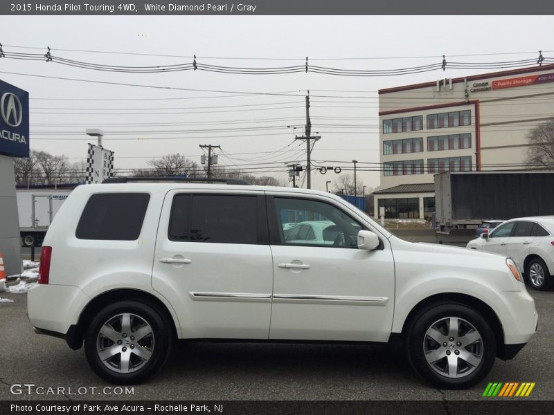 White Diamond Pearl / Gray 2015 Honda Pilot Touring 4WD