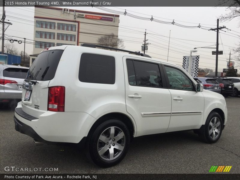 White Diamond Pearl / Gray 2015 Honda Pilot Touring 4WD
