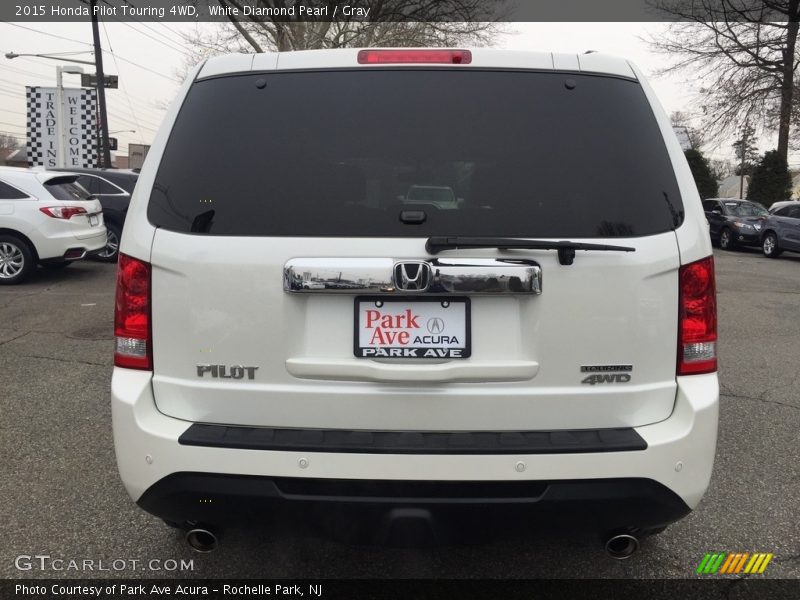White Diamond Pearl / Gray 2015 Honda Pilot Touring 4WD