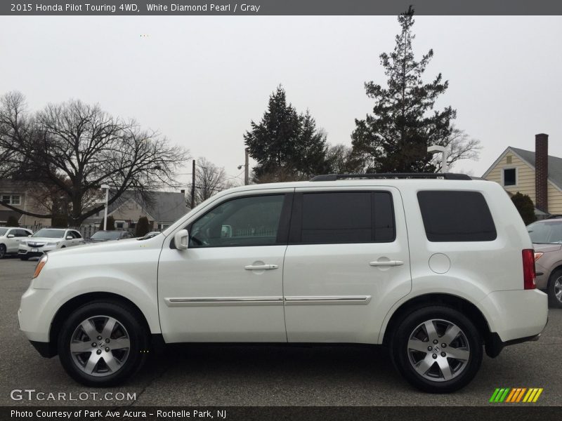 White Diamond Pearl / Gray 2015 Honda Pilot Touring 4WD